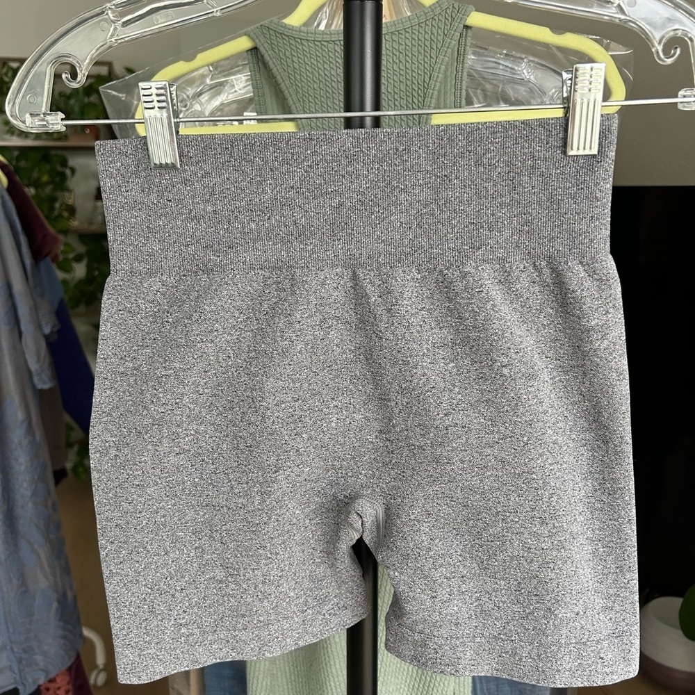 OQQ Gray Biker Shorts. Size Medium.